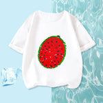 2022 neues Wassermelonen-T-Shirt mit wechselnden Pailletten