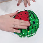 2022 neues Wassermelonen-T-Shirt mit wechselnden Pailletten
