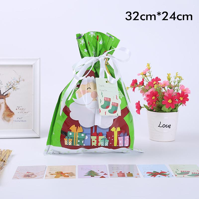 Weihnachtsgeschenktüten mit Kordelzug
