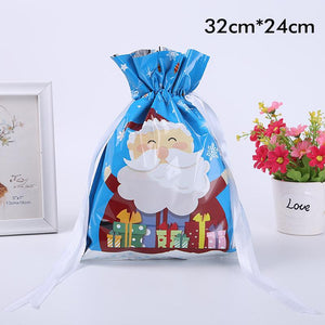 Weihnachtsgeschenktüten mit Kordelzug