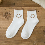 Schönes Lächeln Gesicht Baumwoll Socken