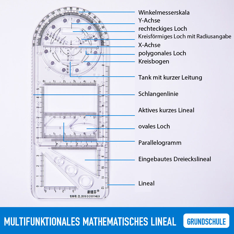 Multifunktionales Mathematisches Lineal