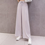 Ice Silk Wide Leg Damenhose mit hoher Taille