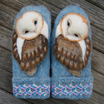 Wollhandschuhe mit Eule