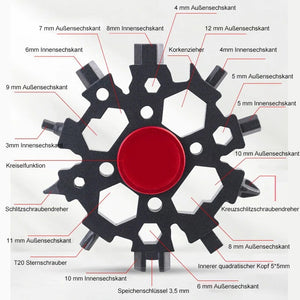 Schneeflocke Multifunktions Zappelspinner Schraubenschlüssel Werkzeug