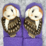 Wollhandschuhe mit Eule