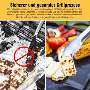 Hirundo Antihaft BBQ Grillmatten mit Schneidebox