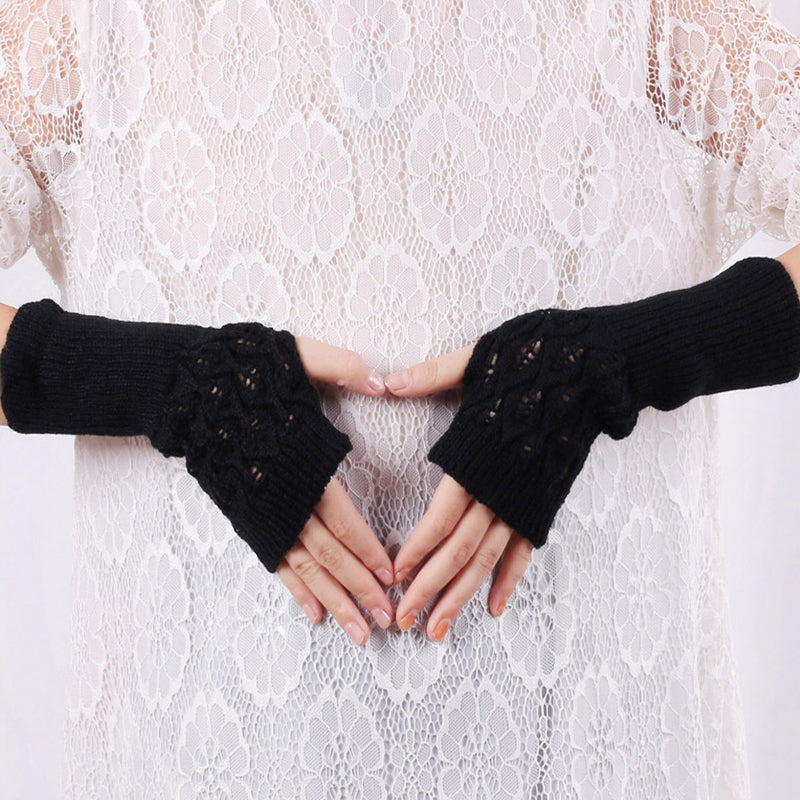 Halbfingerhandschuhe aus Wolle