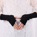 Halbfingerhandschuhe aus Wolle