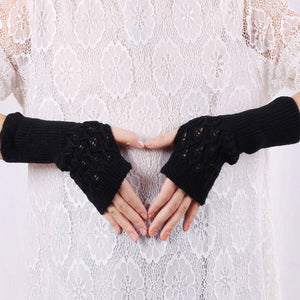 Halbfingerhandschuhe aus Wolle