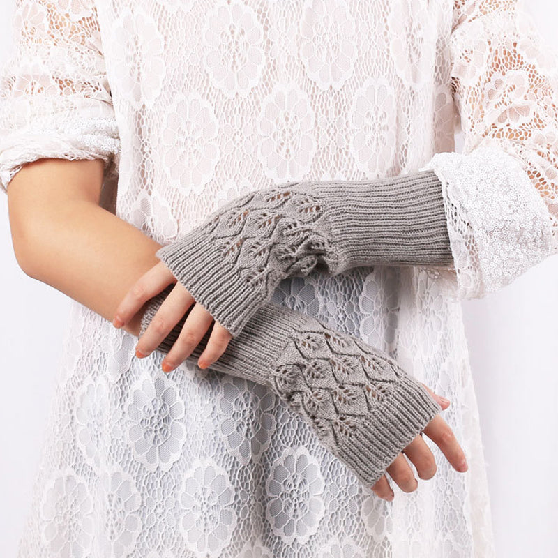 Halbfingerhandschuhe aus Wolle
