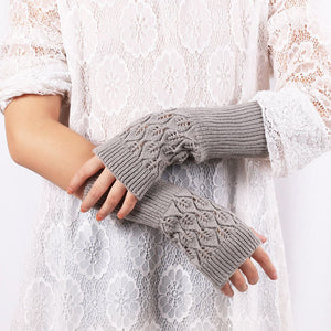 Halbfingerhandschuhe aus Wolle