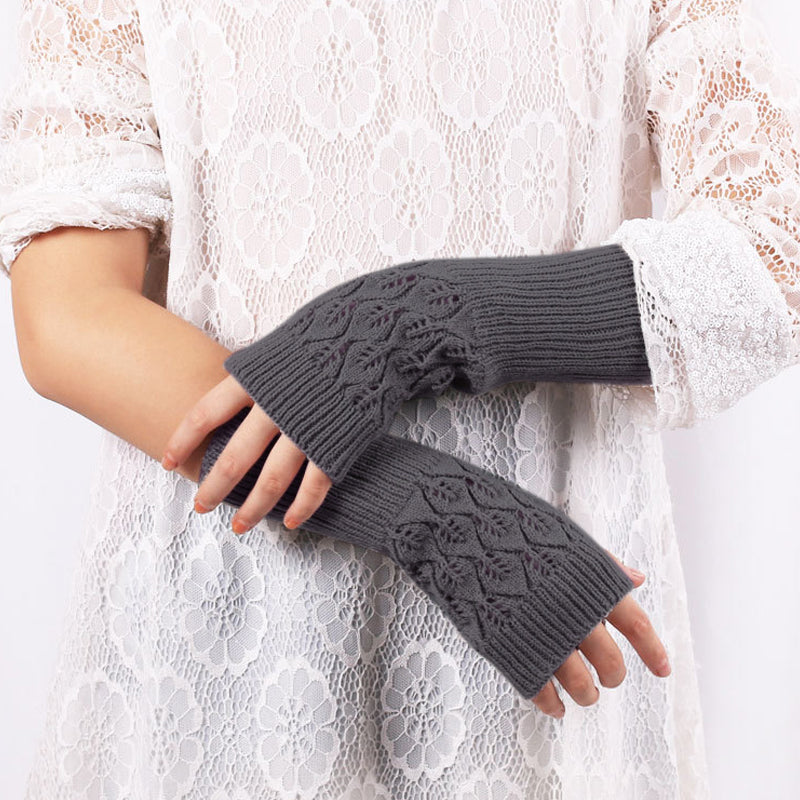 Halbfingerhandschuhe aus Wolle