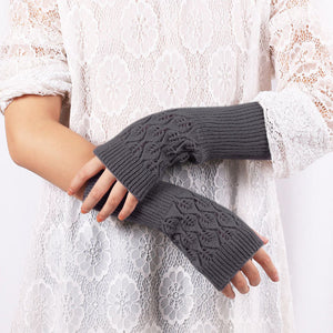 Halbfingerhandschuhe aus Wolle