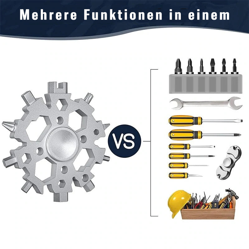 Schneeflocke Multifunktions Zappelspinner Schraubenschlüssel Werkzeug
