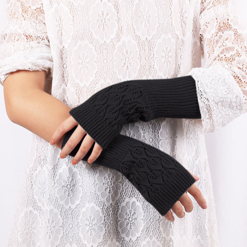 Halbfingerhandschuhe aus Wolle