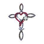 Natürliches Hufeisenkreuz mit Herz