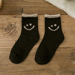 Schönes Lächeln Gesicht Baumwoll Socken