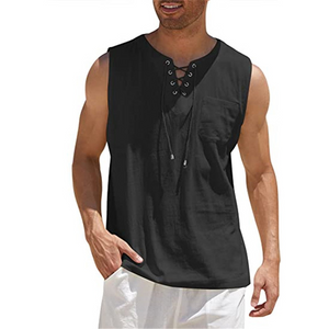 T-shirt aus Baumwolle und Leinen für Herren