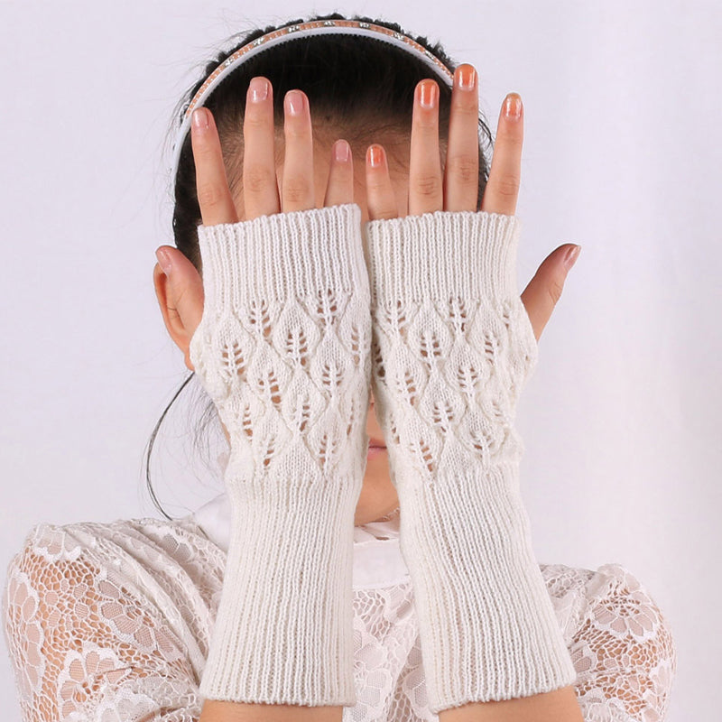 Halbfingerhandschuhe aus Wolle