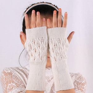 Halbfingerhandschuhe aus Wolle