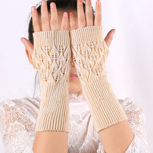 Halbfingerhandschuhe aus Wolle