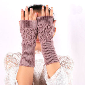Halbfingerhandschuhe aus Wolle