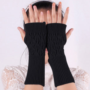 Halbfingerhandschuhe aus Wolle