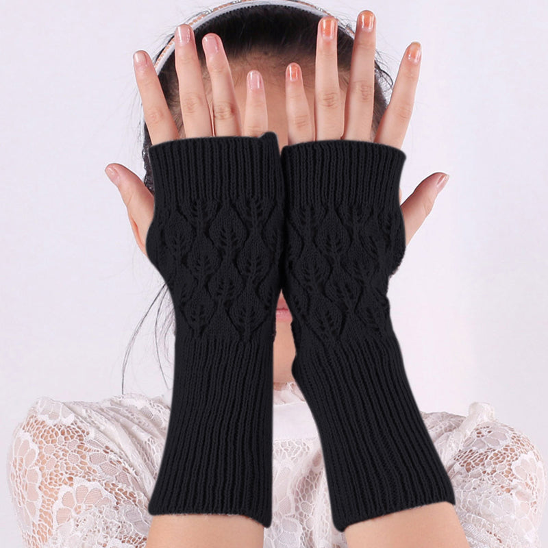 Halbfingerhandschuhe aus Wolle