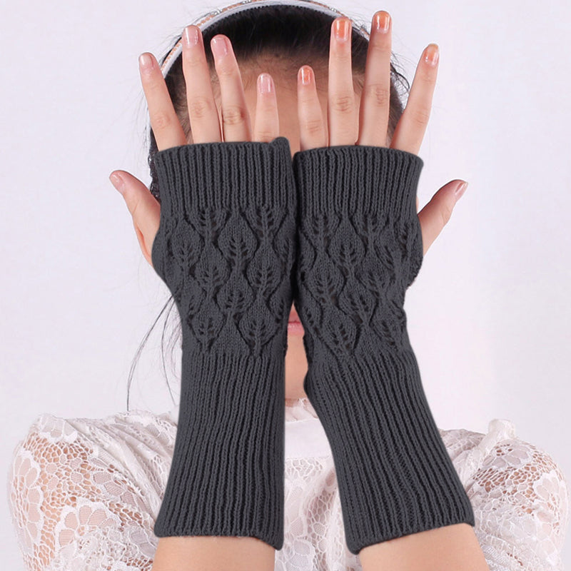 Halbfingerhandschuhe aus Wolle
